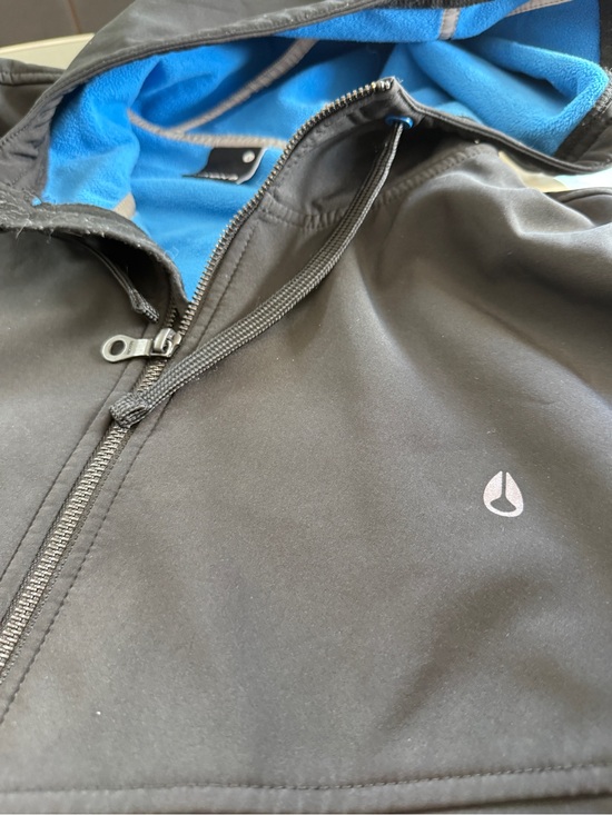 Nixon Other - Nixon Black Softshell Jacket with Bright Blue Fleece Lining